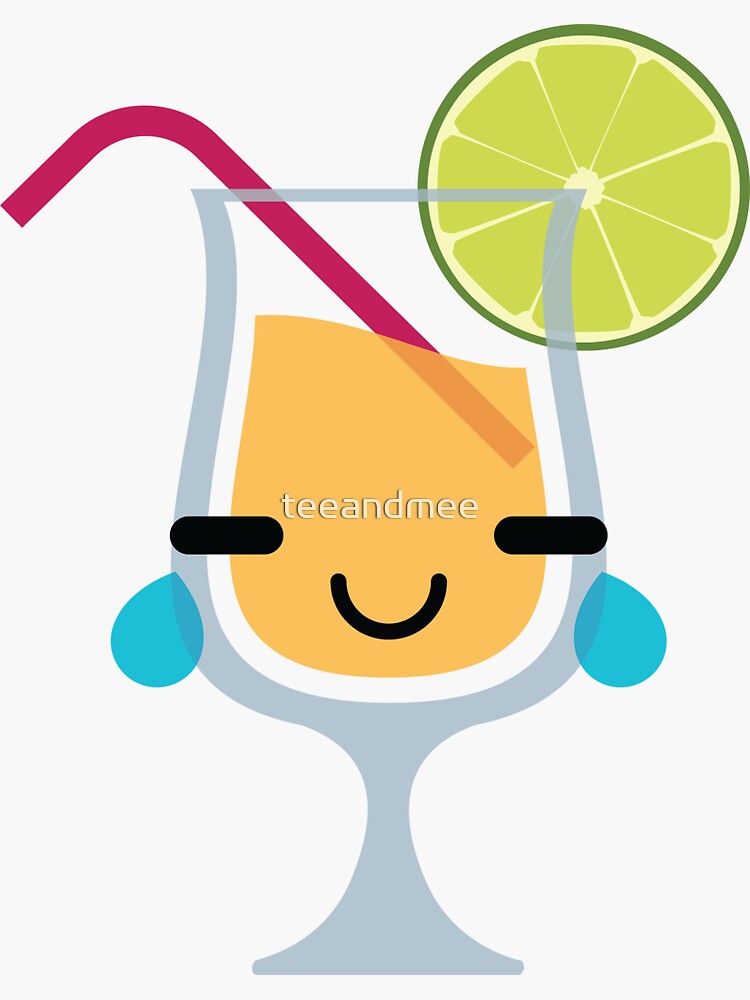 "Fruit Juice Emoji Joyful Tear" Sticker by teeandmee Redbubble