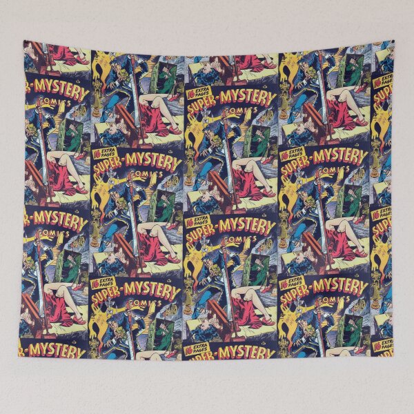 Item preview, Super Mystery Comics Retro Comic Vintage 50s designed and sold by LittleIconShop.