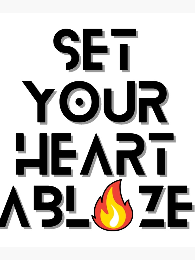 "Set Your Heart Ablaze! rengoku quote Mugen Demon Slayer Train Demon Slayer " Canvas Print by