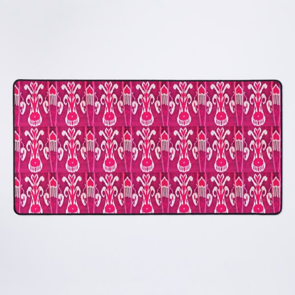 Item preview, Uzbek ikat tulip flower pattern designed and sold by LeFabriqueOuz.