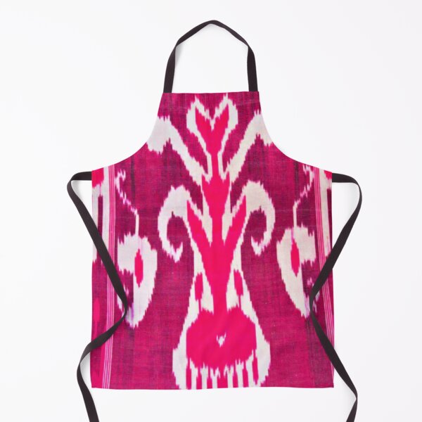 Item preview, Uzbek ikat tulip flower pattern designed and sold by LeFabriqueOuz.
