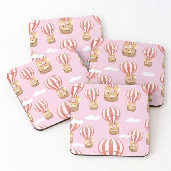 Item preview, Cute Giraffe Family in Hot Air Balloon cartoon pattern, giraffi  designed and sold by MamaSweetea.