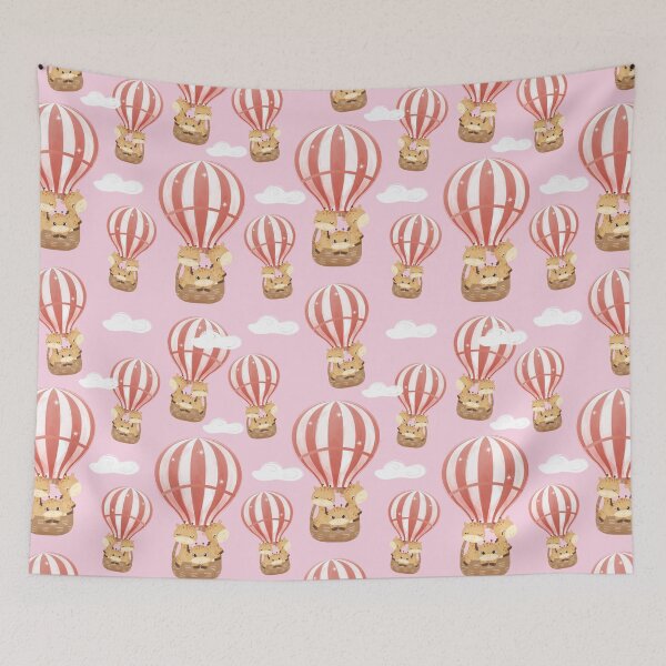 Item preview, Cute Giraffe Family in Hot Air Balloon cartoon pattern, giraffi  designed and sold by MamaSweetea.