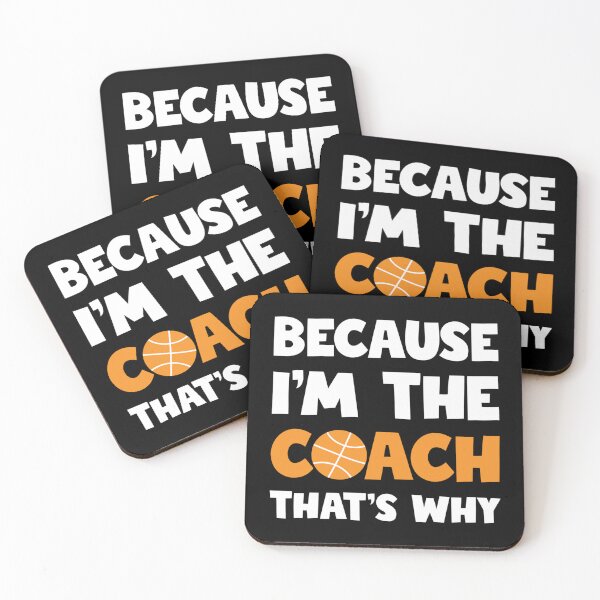 Item preview, Because I'm The Coach That's Why Gift For Basketball Coach Sticker designed and sold by stewaales6.