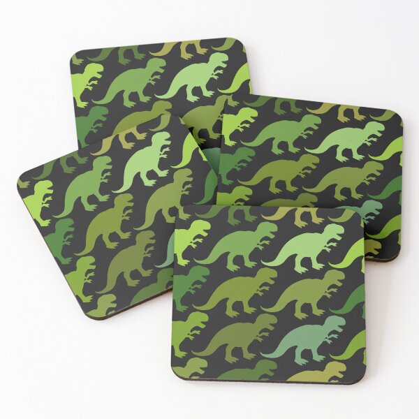 Item preview, green dinosaur pattern dino dark and light green dinosaur pattern designed and sold by Tshirtk.