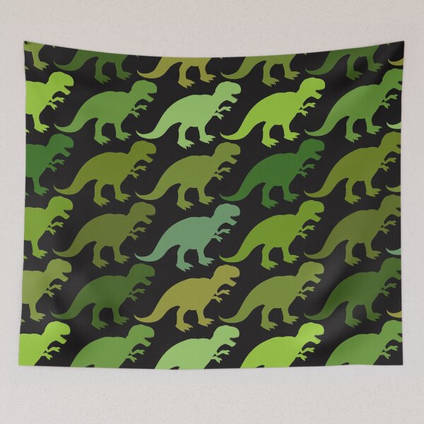 Item preview, green dinosaur pattern dino dark and light green dinosaur pattern designed and sold by Tshirtk.