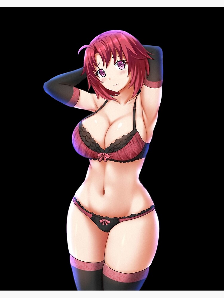 sexy lingerie art Sexy Brunette Cartoon Pinup in Lingerie