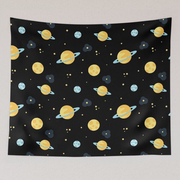 Item preview, Cute planets cartoon. Space vector pattern designed and sold by ProfiTrollka.