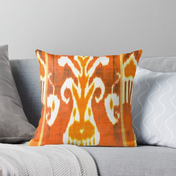 Item preview, Uzbek ikat tulip flower pattern designed and sold by LeFabriqueOuz.