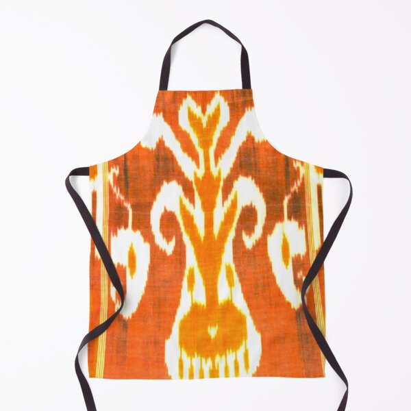 Item preview, Uzbek ikat tulip flower pattern designed and sold by LeFabriqueOuz.