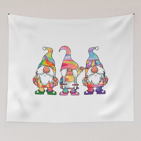 Item preview, Three Hippie Gnomes Tie Dye Retro Vintage Hat Peace Gnome designed and sold by shannange.