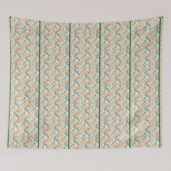 Item preview, Shiba _amp_ Bird Strawberry Picnic Graphic    designed and sold by IKClothesShopp.