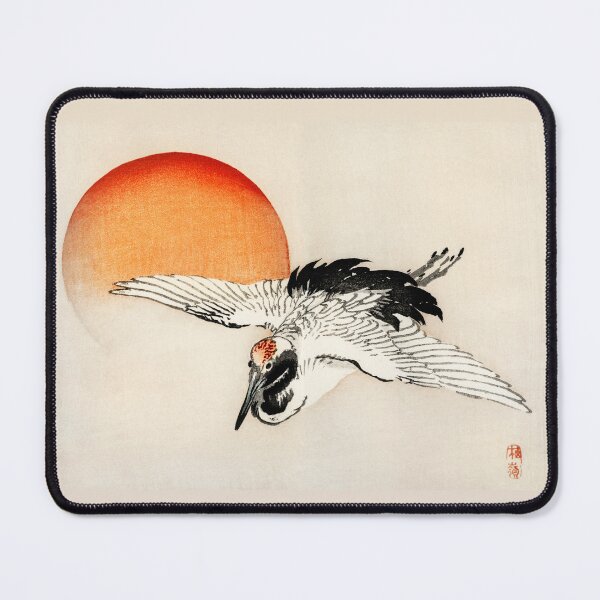 Item preview, FLYING BARN SWALLOW WITH RED SUN Japanese Woodblock designed and sold by BulganLumini.