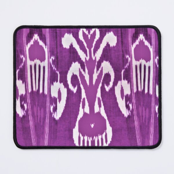 Item preview, Uzbek ikat tulip flower pattern designed and sold by LeFabriqueOuz.