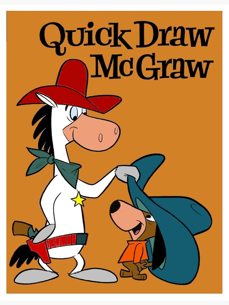 "QUICK DRAW McGRAW : Vintage Cartoon Abstract Character Print" Poster ...