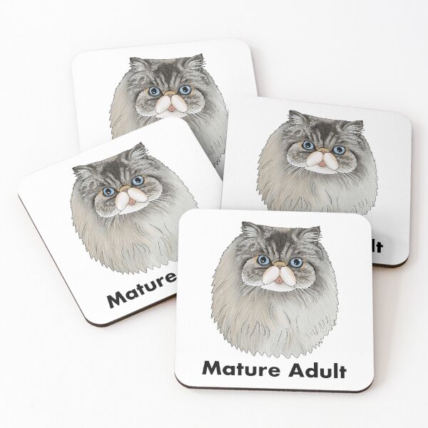 Item preview, Mature Adult Persian Cat - Silly Persian Cat - Persian Cat sticking tongue out designed and sold by EcoElsa.