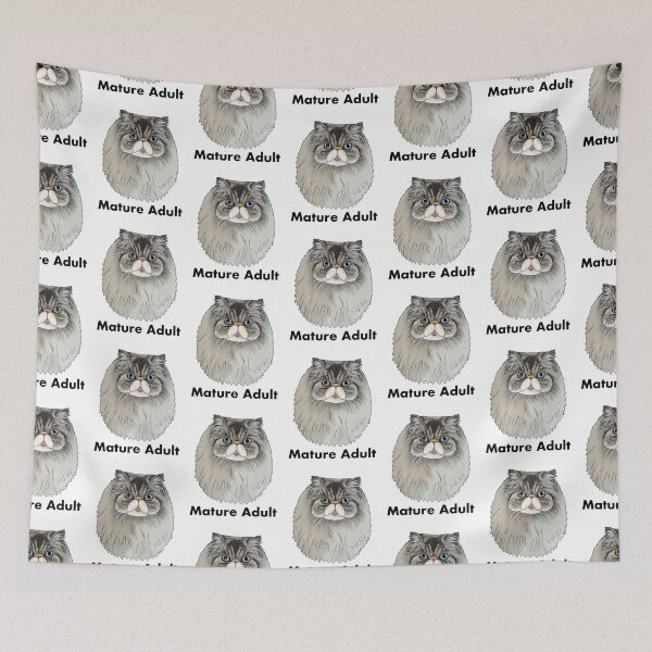 Item preview, Mature Adult Persian Cat - Silly Persian Cat - Persian Cat sticking tongue out designed and sold by EcoElsa.