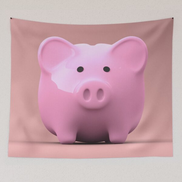Item preview, the pink piggy bank designed and sold by Maviyashdrz.