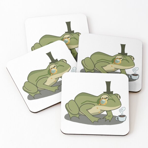 Item preview, Dapper frog with tea designed and sold by meghanthetoad.