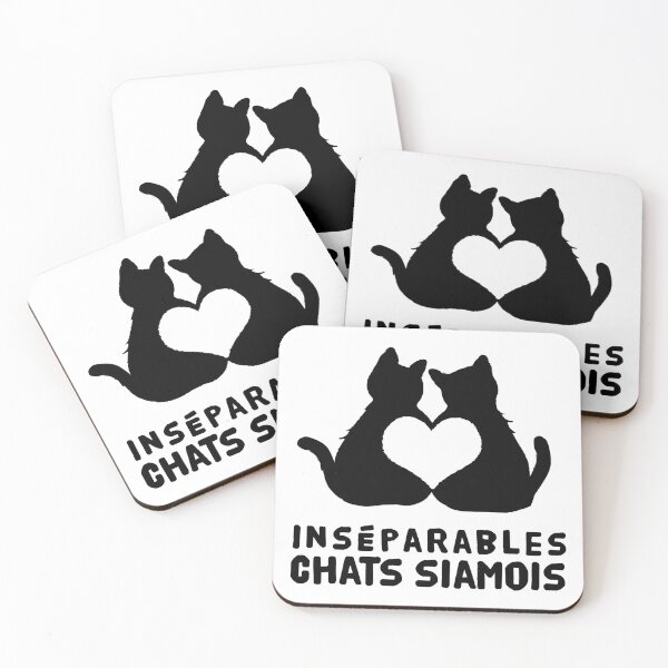 Aperçu de l'œuvre CHATS SIAMOIS INSÉPARABLES - Race de chat créée et vendue par Buddyboutique.
