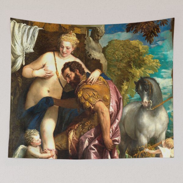 Item preview, Mars and Venus United by Love, Italien art, greek gods, restored painting designed and sold by Lady-Frost.