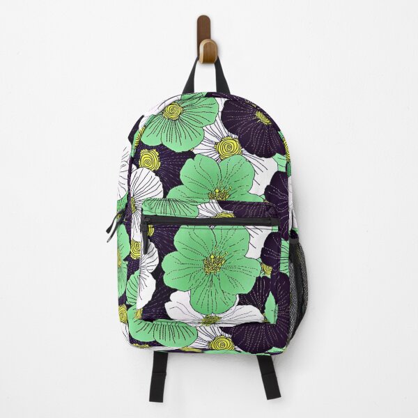 Item preview, White, Black and Green Floral Pattern designed and sold by RyanCaudell.