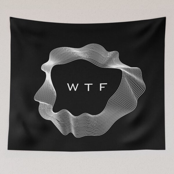 Item preview, WTF letters in abstract frame designed and sold by ProfiTrollka.