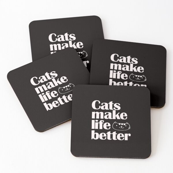 Item preview,  cats make life better designed and sold by justplainwords.
