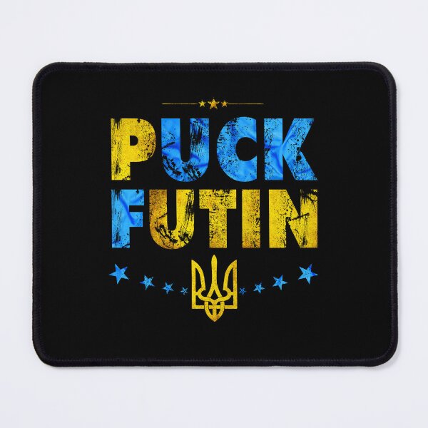 Item preview, Puck Futin I Stand With Ukraine Flag designed and sold by AJ DESIGN.