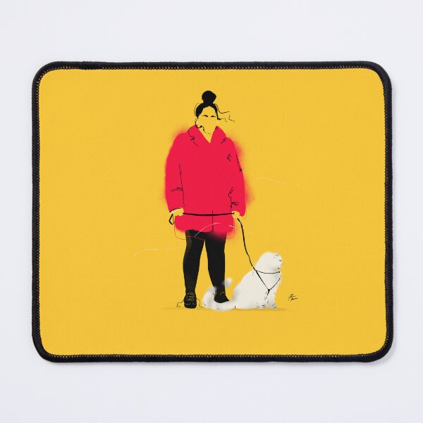 Item preview, Woman in pink fur jacket with a cat designed and sold by Rickard Bengtsson.