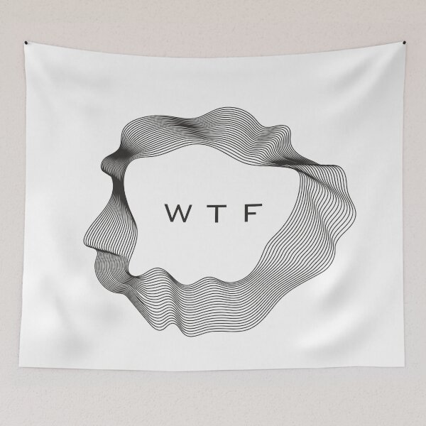 Item preview, WTF letters in abstract frame designed and sold by ProfiTrollka.