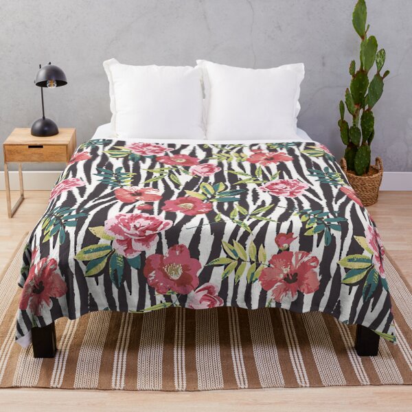 Item preview, Zebra Stripe Flowers designed and sold by GL Digital Artwork .