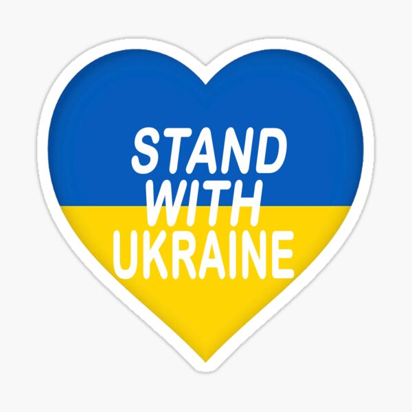 Item preview, Stand with Ukraine Decal, Ukraine Flag, Vinyl Decal designed and sold by SHOPNICHKA.