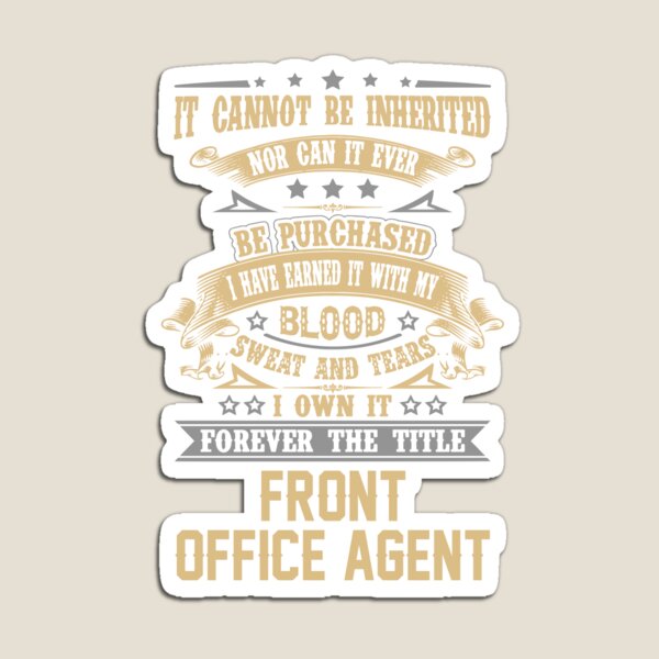 Item preview, Front Office Agent T Shirt - Forever The Title Job Gift Item Tee designed and sold by celiagomez456.