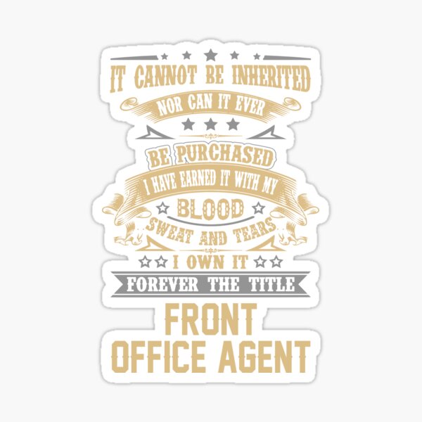 Item preview, Front Office Agent T Shirt - Forever The Title Job Gift Item Tee designed and sold by celiagomez456.