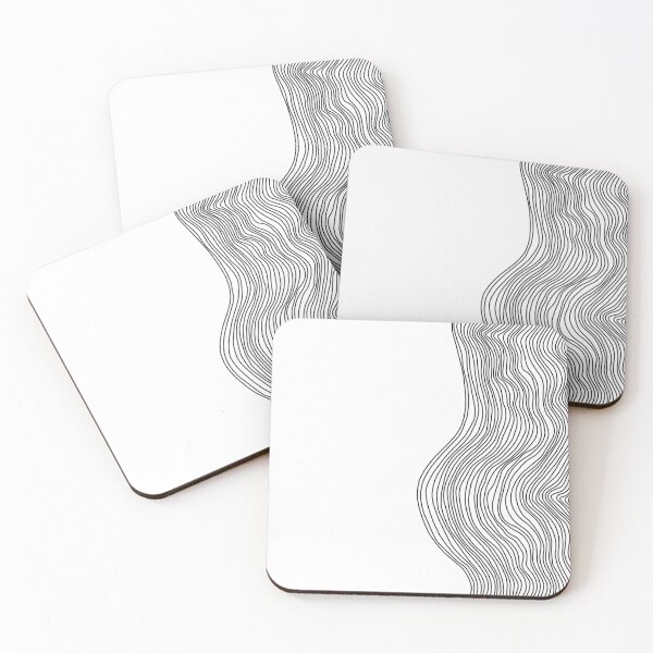 Item preview, Abstract Lines, Waves In Black And White designed and sold by HopefulFlower.