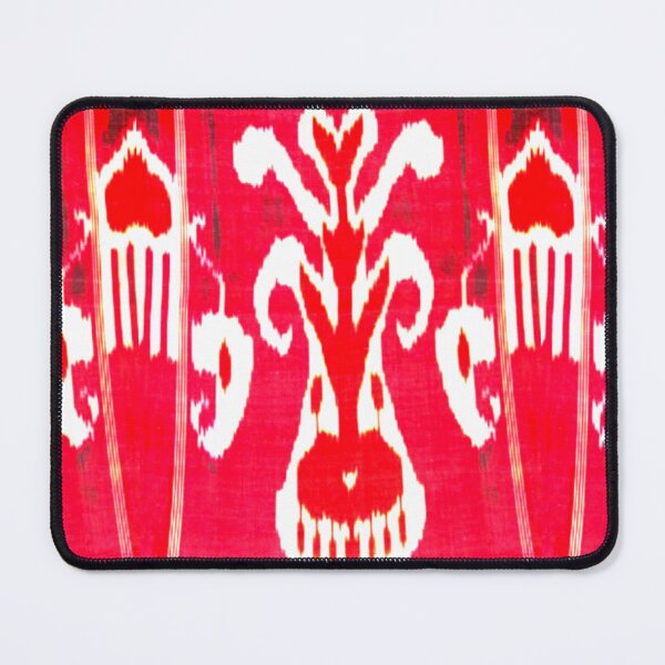 Item preview, Uzbek ikat tulip flower pattern designed and sold by LeFabriqueOuz.