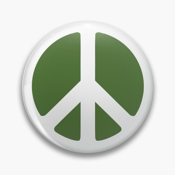 Item preview, green and white peace symbol  designed and sold by DemonicGloom.
