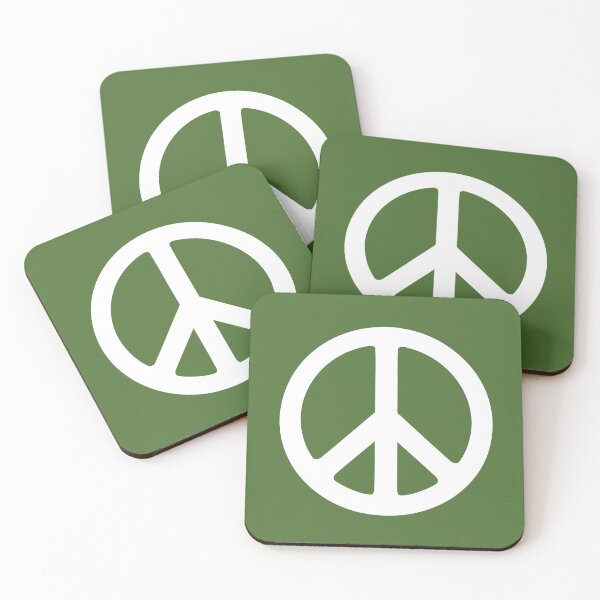 Item preview, green and white peace symbol  designed and sold by DemonicGloom.