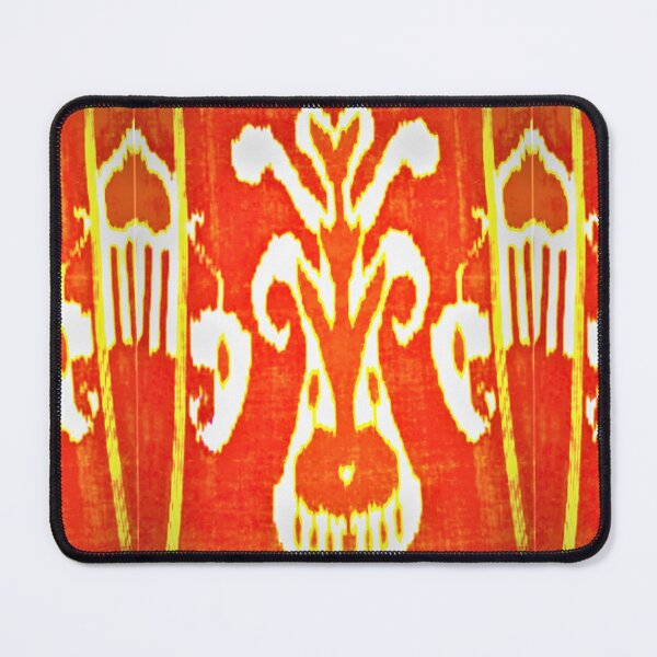 Item preview, Uzbek ikat tulip flower pattern designed and sold by LeFabriqueOuz.