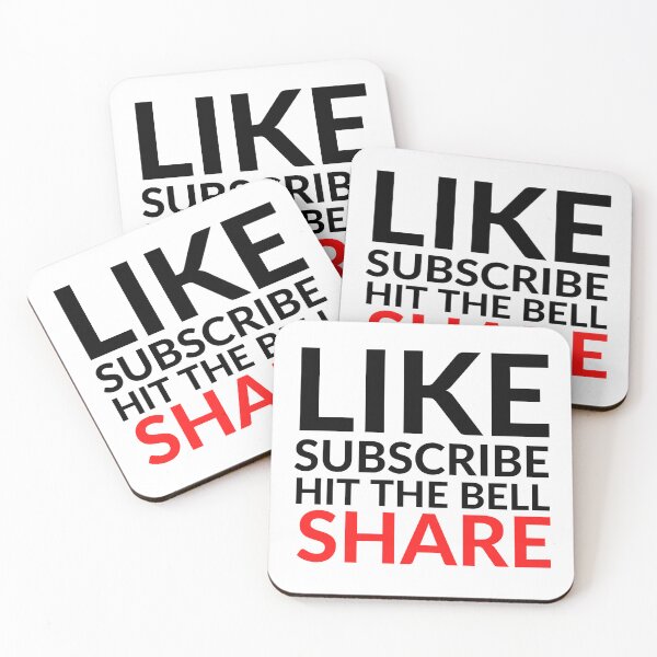 Item preview, LIKE SUBSCRIBE HIT THE BELL SHARE designed and sold by RobbiesMusic.
