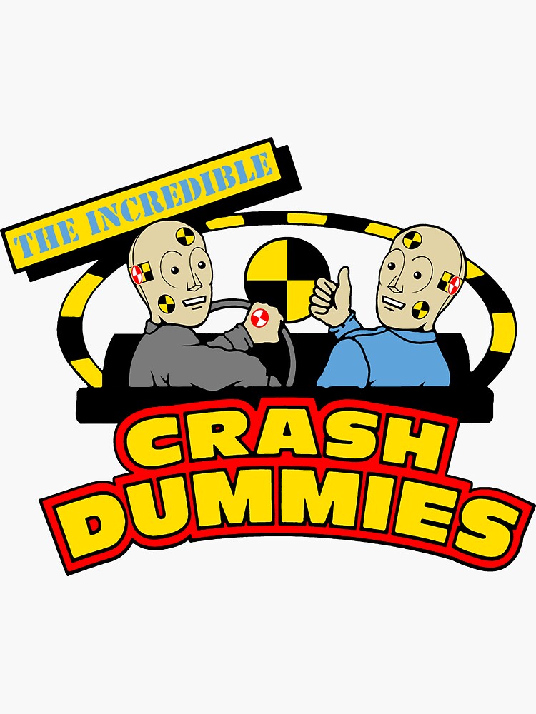 "Crash Dummies" Sticker by Vekst Redbubble
