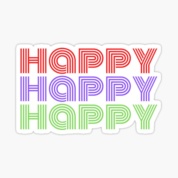 Vista previa del artículo con la obra «Feliz feliz feliz», diseñado y vendido por Bk-originals.