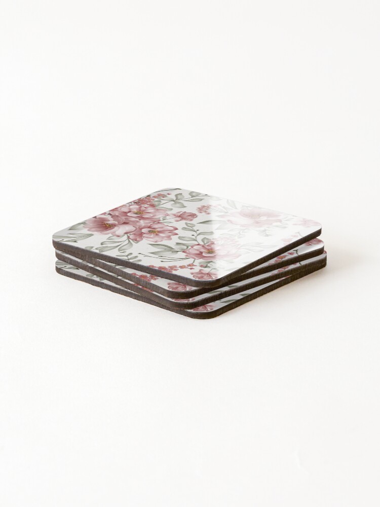 Thumbnail 4 of 5, Coasters (Set of 4), Spring Floral Pattern designed and sold by Levated.
