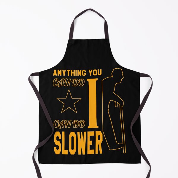 Item preview, Anything You Can Do I Can Do Slower | Leveled Up To Grandpa | Black And Yellow Negative designed and sold by VictorL Designs.