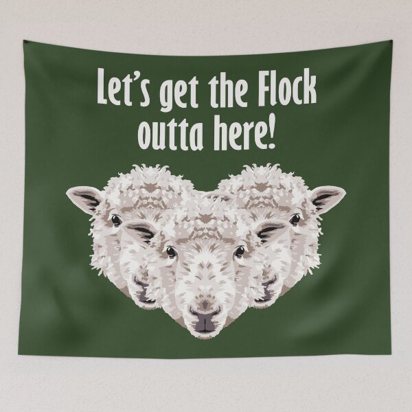 Item preview, Let's get the flock outta here! designed and sold by GeoCreate.