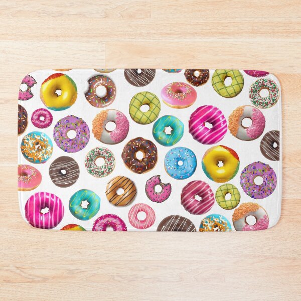 Item preview, multi coloured donuts pattern designed and sold by virillanissa.