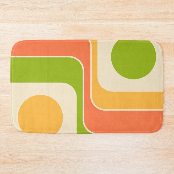 Item preview, Retro Geometric Design 735 Yellow Orange Green and Beige designed and sold by tonymagnerart.
