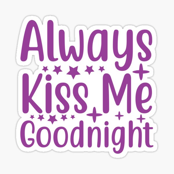 Pegatinas: Dame Un Beso De Buenas Noches | Redbubble Pegatinas: Dame Un Beso De Buenas Noches | Redbubble