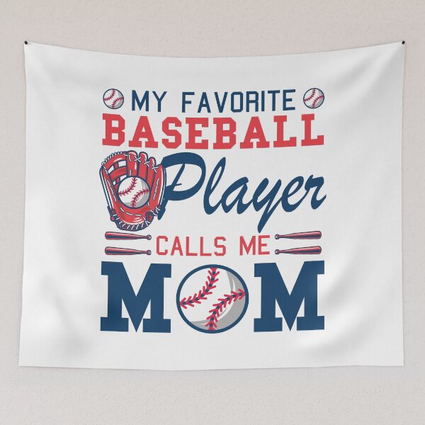 Item preview,  My Favorite Baseball Player Calls Me Mom Mother's day Baseball American Flag designed and sold by DrH4af.